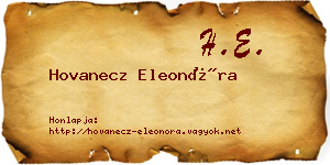 Hovanecz Eleonóra névjegykártya